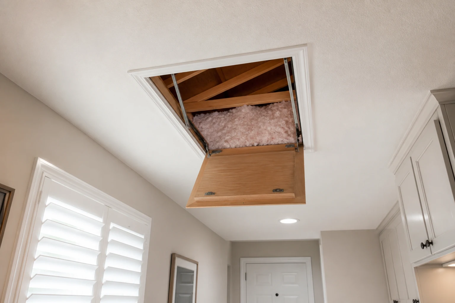 Clean Stanton attic with repaired soffit and screened vent